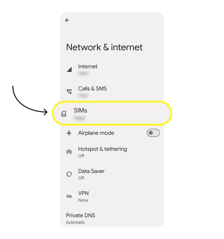 install esim on google pixel: step 1