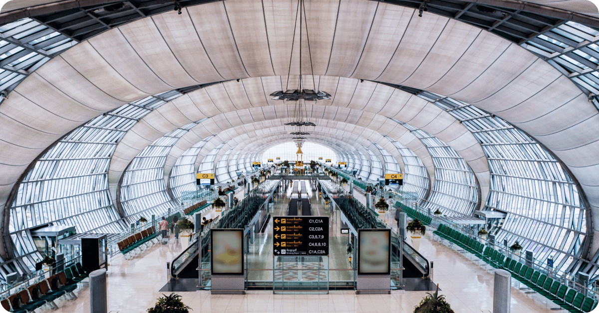 Suvarnabhumi Airport in Bangkok.