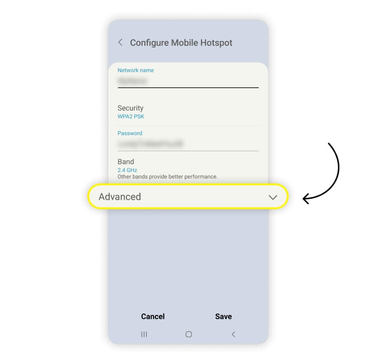 limit hotspot usage: step 2