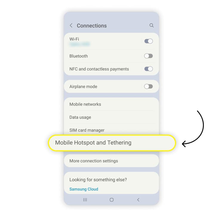 hotspot android: step 2