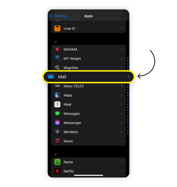 How to adjust mail fetch schedule: step 2