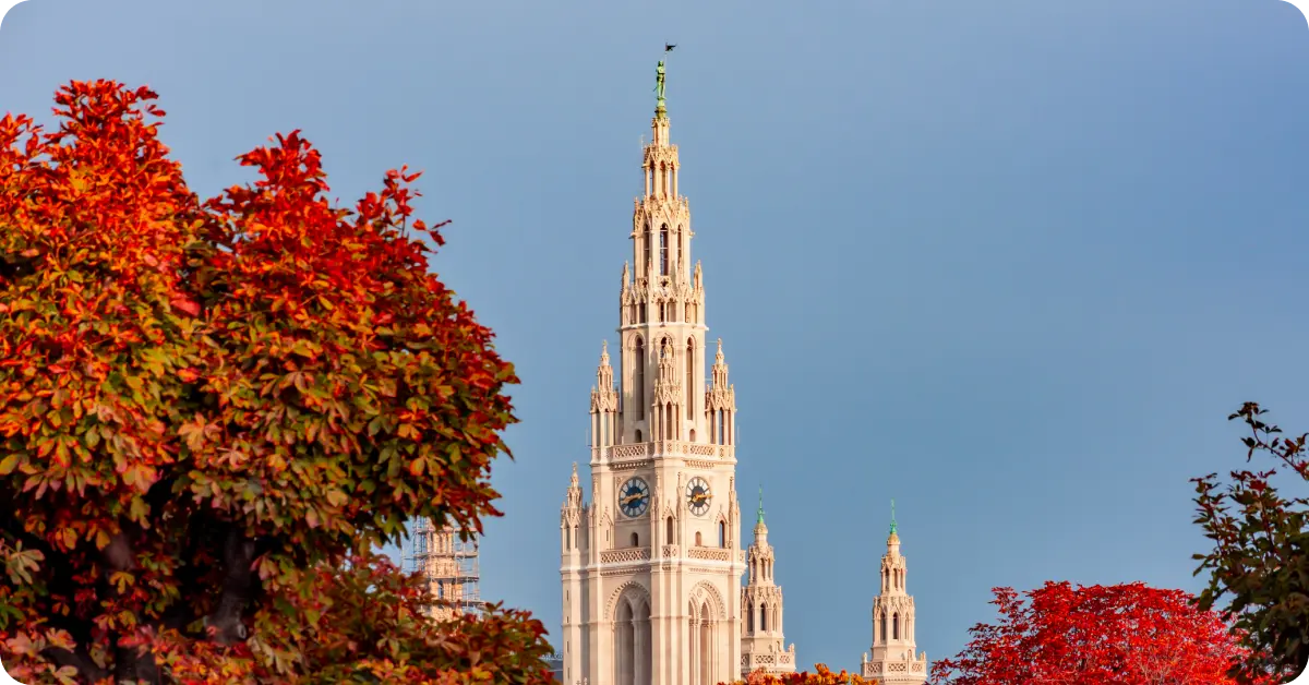Vienna, Austria in the fall.
