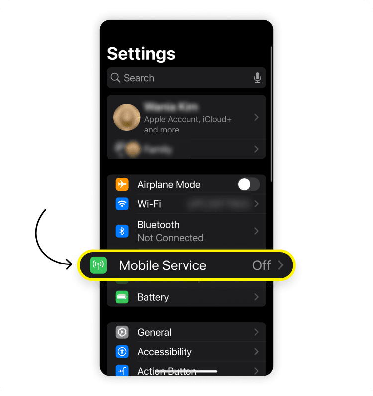 How to enable low data mode: step 1