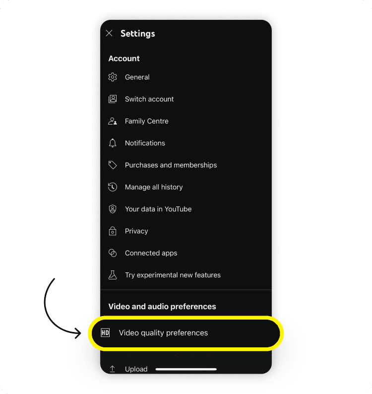 How to reduce YouTube video quality to reduce data usage: step 1