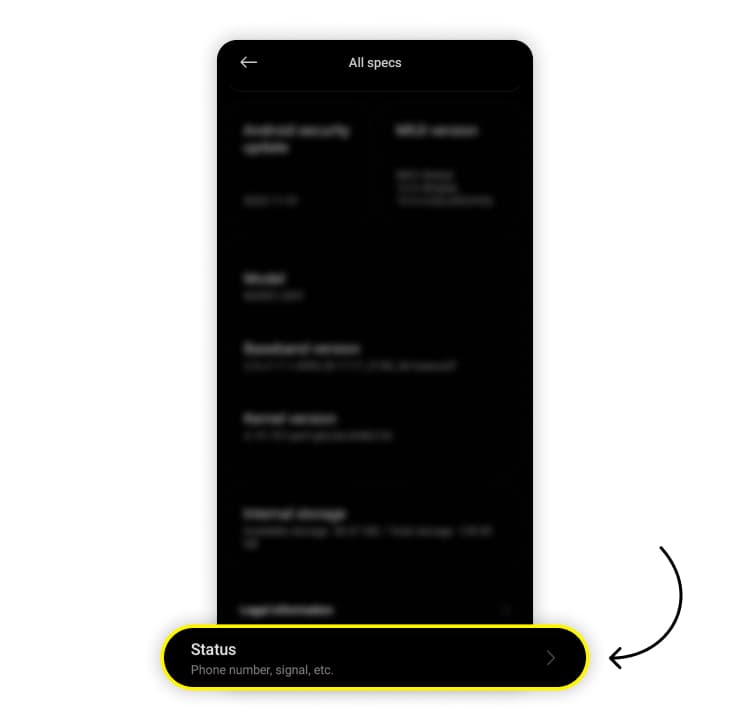 How to find the ICCID on an Android Step 3