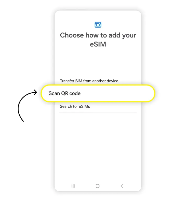 install esim on samsung: step 4