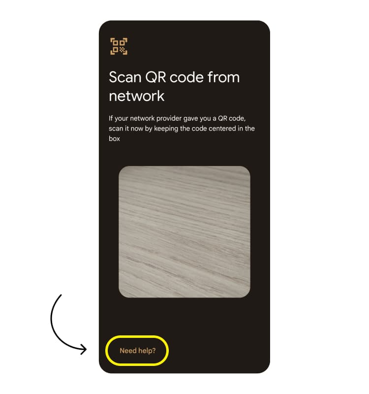 install esim manually: step 1