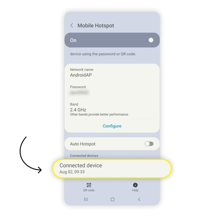 check connected devices: step 1