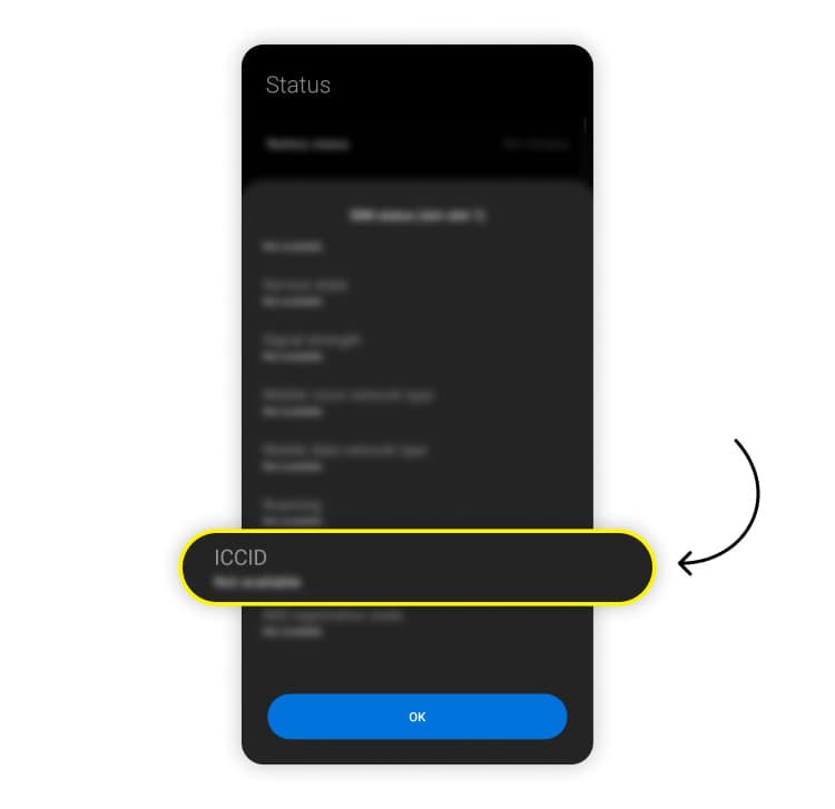 How to find the ICCID on an Android Step 5