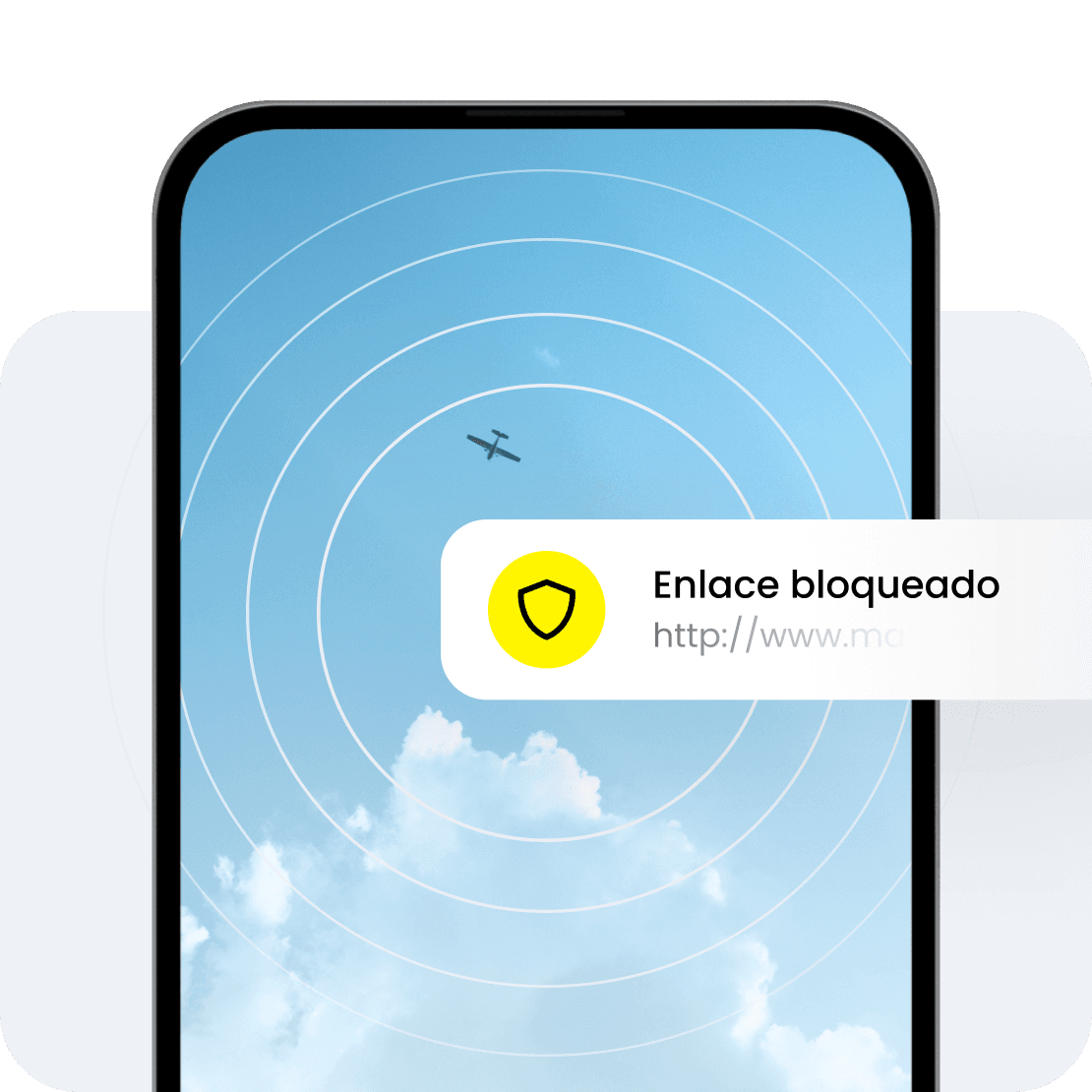 La función Protección Web de Saily reduce los sitios web maliciosos.