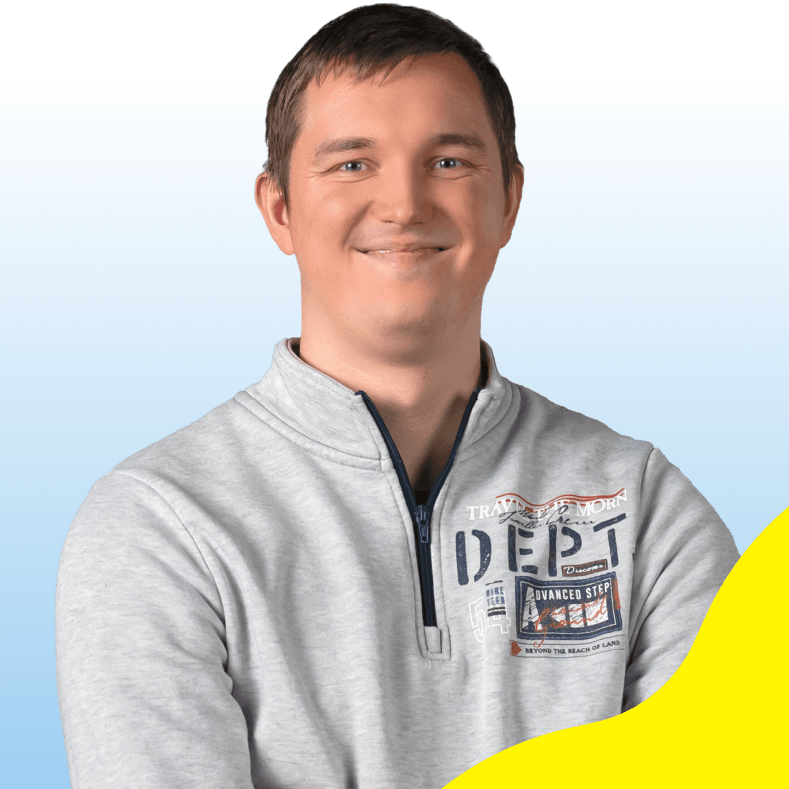 Saily’s head of product, Matas, smiling for a photo.