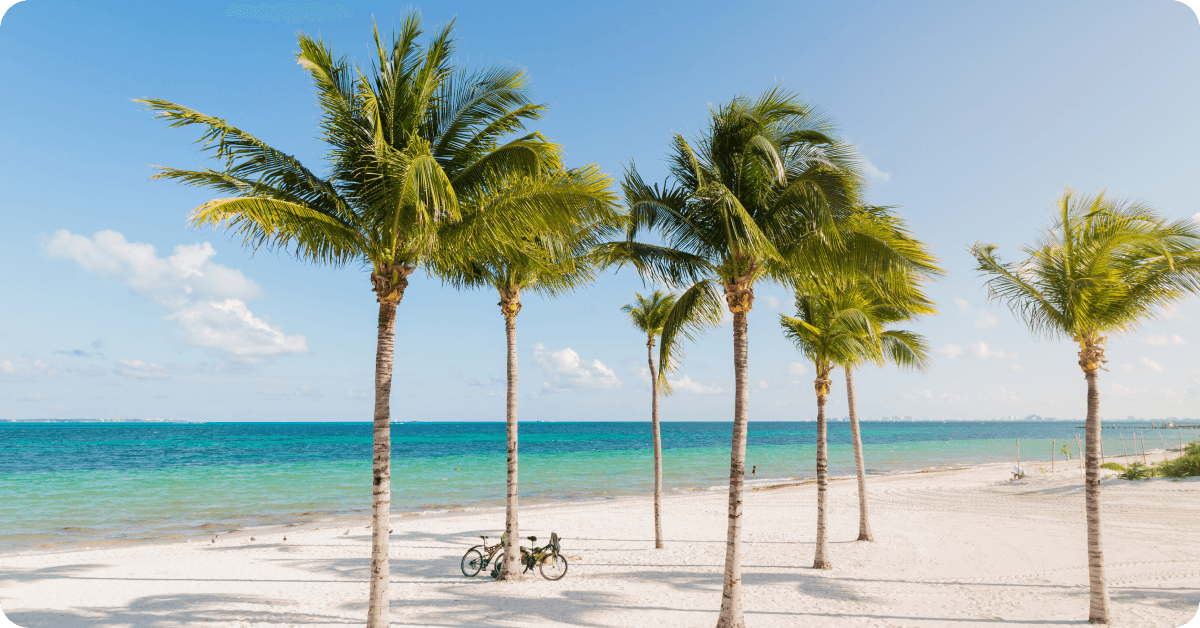 A beach in Cancun.