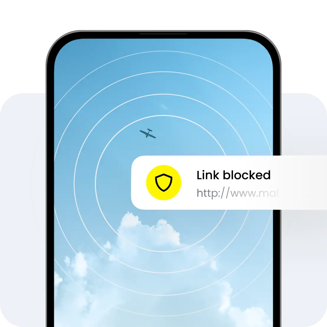 Saily’s Web protection feature reduces malicious websites.