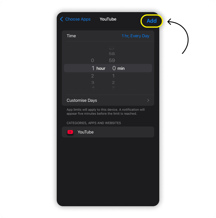 Limit app data usage on iPhone: step 6