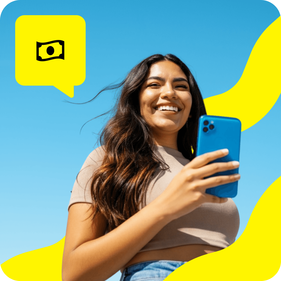 Dos personas mirando un teléfono