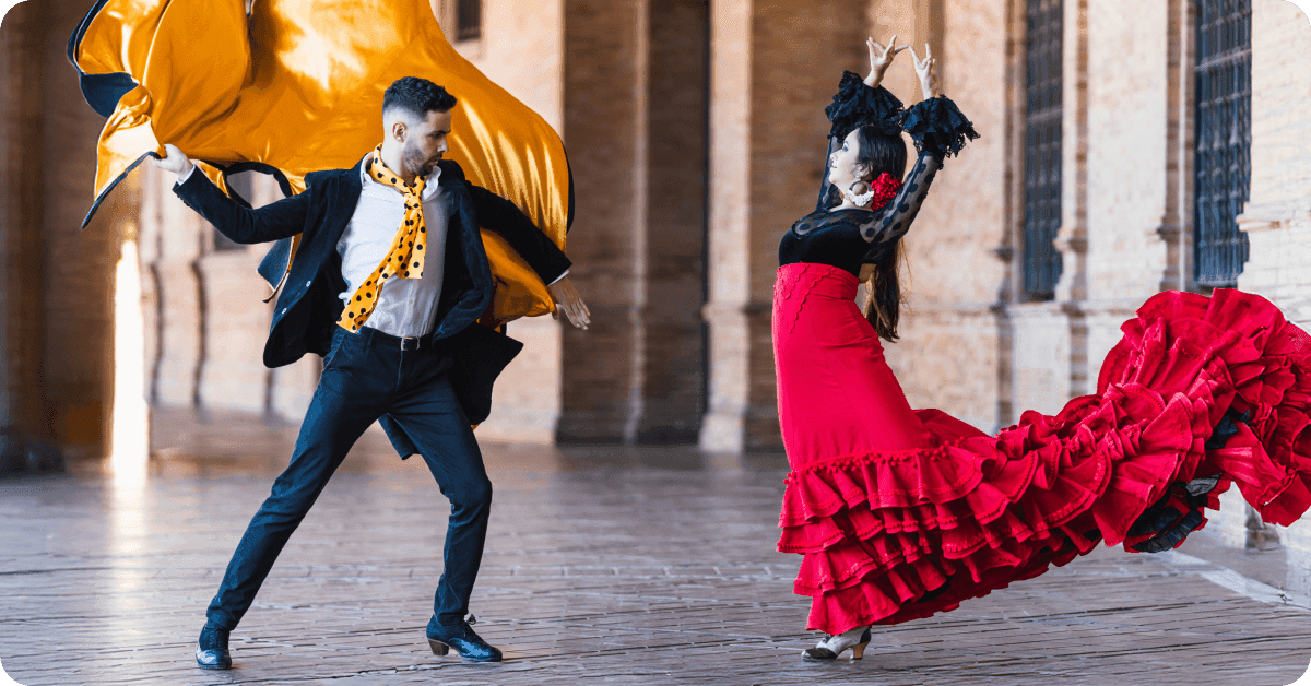 Interesting facts about Spanish culture: Picture of a flamenco performance