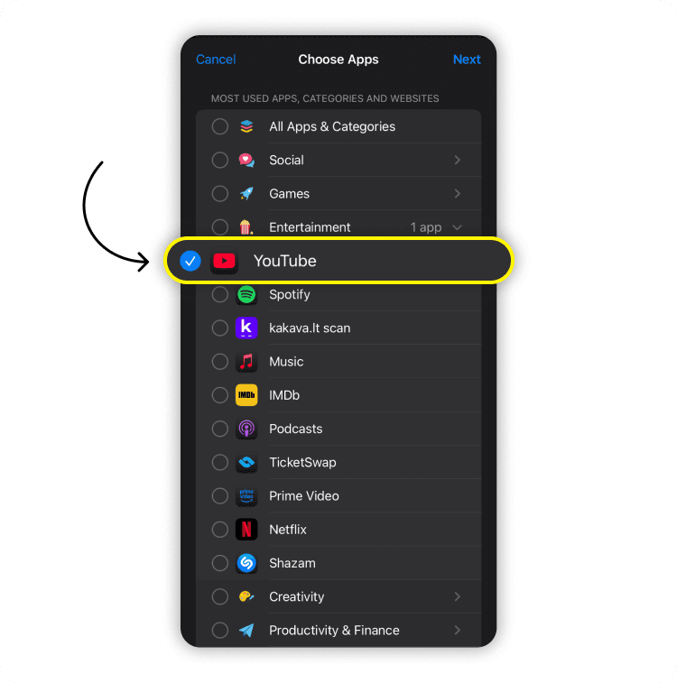 Limit app data usage on iPhone: step 5