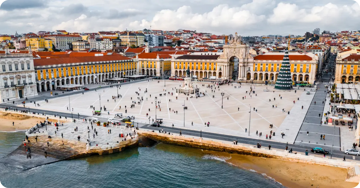 Lisbon, Portugal in winter.