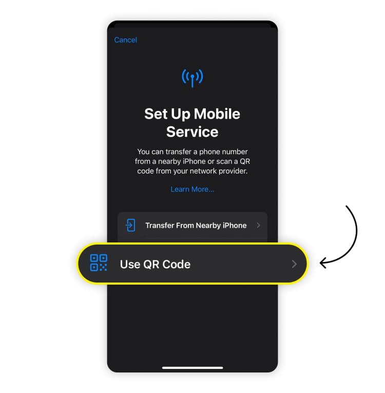 convert sim to esim: step 3