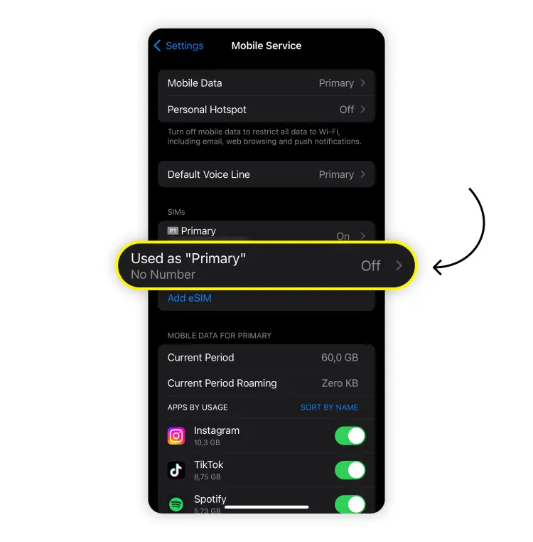 transfer an esim to android: step 3