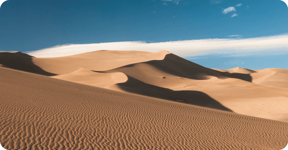 A view of the Great Sand Dunes in Colorado