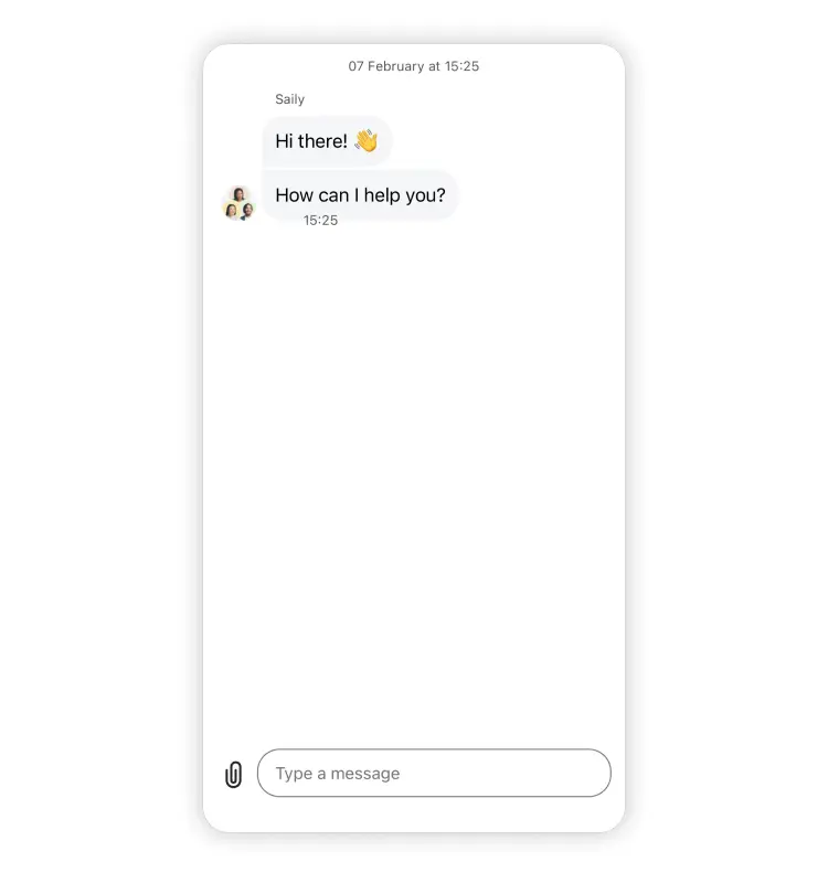 Sailyの返金方法その3。カスタマーサポート担当者とのチャットを開始。