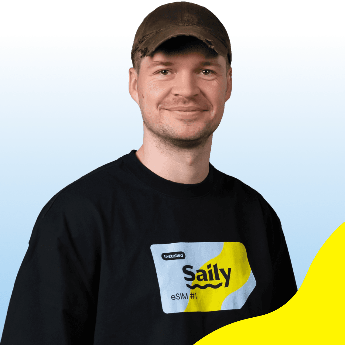 Saily’s CEO, Vykintas, smiling for a photo.