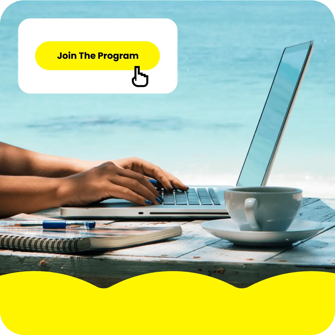 Person using a laptop